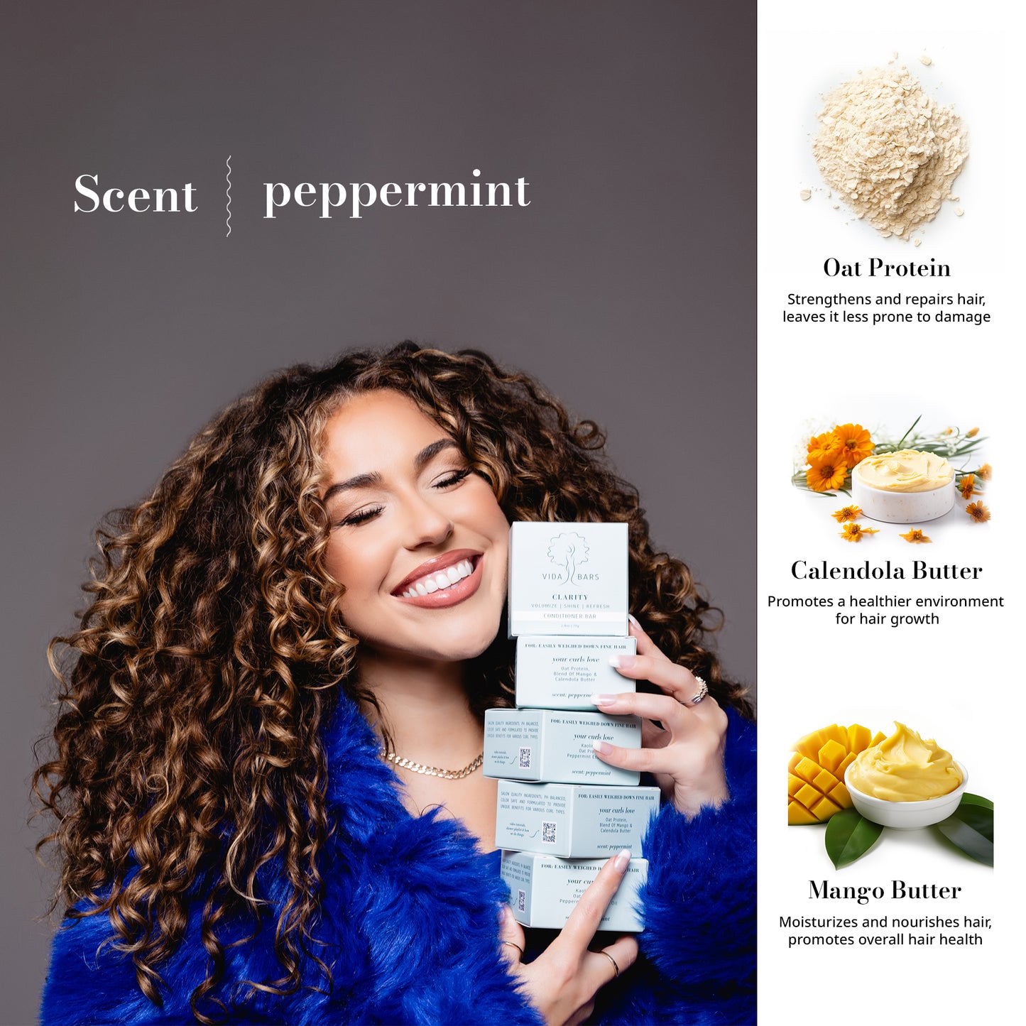 Peppermint scent - Clarity Conditioner - Vida Bars