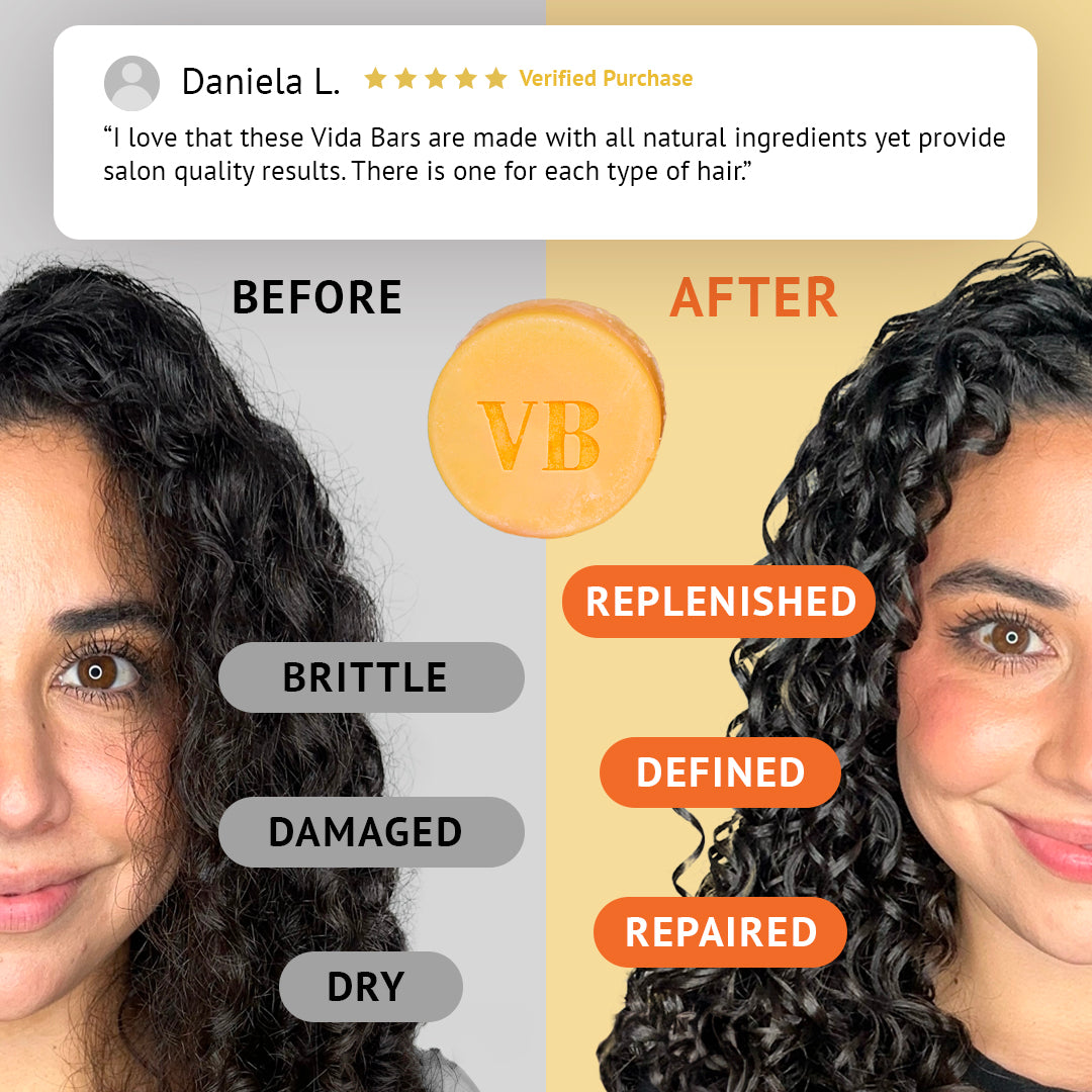 Before and after using Hydrate Set - Vida Bars