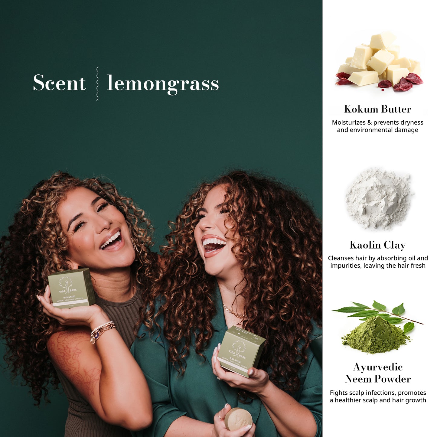 Lemongrass scent - Balance Shampoo - Vida Bars